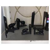 Elephant Bookends, Plate Stand & More