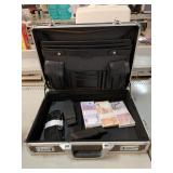 Vaultz Briefcase with Combo and Movie Prop Bills.