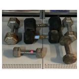 Assorted Dumbbells.