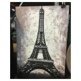 Enhanced 3D Eiffel Tower print on canvas, Approx