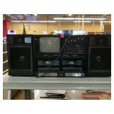 Vintage 80ï¿½s/90ï¿½s Boombox with Built In B&W TV.