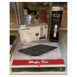 Muffin Pan, Chefman Electric Wine Opener & USB