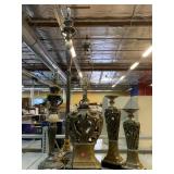 Floor Lamp, Matching Candlesticks, Lamp, and