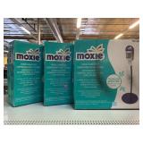 3 Moxie Hand sanitizer dispensers with stands in