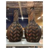 2 Large Bamboo Vases. Approx 36in Tall