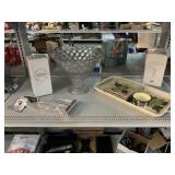 Vintage Fostoria American Punch Bowl with Stand,