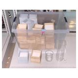 Wood Square Planter Boxes & Glass Vases