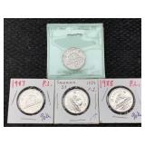 1947 To 1988 Canadian 5ï¿½ Coins In Good Condition