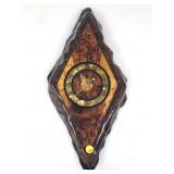 Gene Roddenberry Laquered Burl Wood Clock 19x9.