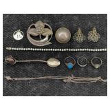 Sterling Silver Jewelry & More, Tw 58.4g, Sz 2in