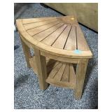 Corner small wooden table