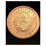 1 Oz Pure Copper Token Listen To All, Follow None