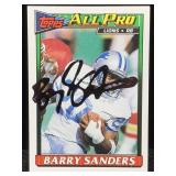 1991 Topps Barry Sanders in person autograph