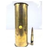 WWII British 25 Pounder Trench Art Vase & US
