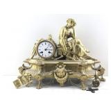 French Figural Mantle Clock For Restoration