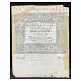 Colonial Note, Connecticut 1 Shilling And 3 Pence