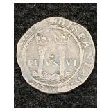 Carlos & Johanna Mexico Silver 1 Real Coin 1536-