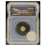 1/500 Oz .999 Fine Gold Lucky Vegas Round Icg Ms70