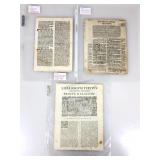 3 Original Antique, 1493, 1589 & 1606 Bible