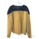Suede-Like Star Trek Uniform Top. Uneven Zipper