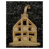 10k Gold Charm Embellished, Tw 1.4g, Sz ½in