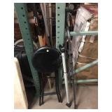 Metal stool w/Brink door security bar and More