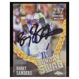 Topps chrome Barry Sanders in person autograph