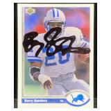 1992 upper deck Barry Sanders in person autograph
