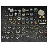 Fashion Rings W/some Silver, Sz 7, 8, 6, 6.5 Etc