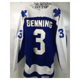 Jim Bennings Toronto maple leafs game used hockey