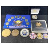 Presidential Challenge Tokens & Paperweight, Etc