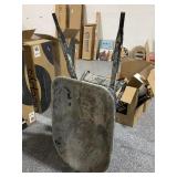 Husky metal wheelbarrow, approx 25x37in
