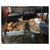 Home decor incl. sitting duck, hats, stones and