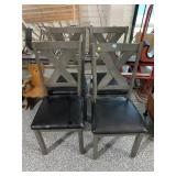 4 Grey dining chairs