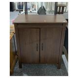 Wooden 2 Door Cabinet W/Shelves . Approx