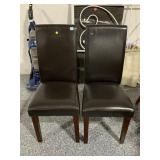 2 Pleather Highback Chairs