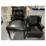 Leather Highback Chair & Kids Armchair.