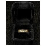 14k Gold Ring W/14 Diamonds 1.2ctw, Tw 4.5g, Sz 5