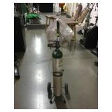 Oxygen tank 24 SCF cart w/wheels