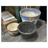 3-Plant Pots, approx 17x14in largest one