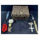 Jewelry Box W/costume Jewelry, See Photos
