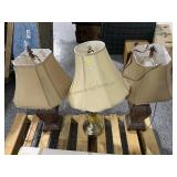 3 tablespoons lamps w/shades, approx 30in tall