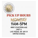 Pick Up Hours Only!