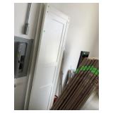 2-White Barm doors w/bars, approx 99x32in each