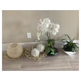 Faux Decorative plants and more center pieces,