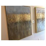 2 Mixed Media Framed Art On Canvas 42x52