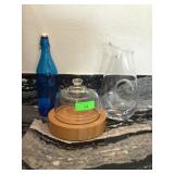 Handmade Turkish Pitcher, Teak Cheese Platter &