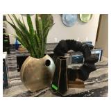 Tabletop Decor. Metal Sculpture is 20in H