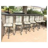 6 Outdoor Swivel Barstools