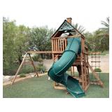 Large Wooden backyard playground, approx 27ft